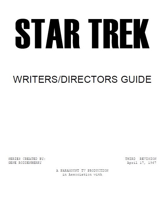 The cover of the Star Trek Writers/Directors Guide